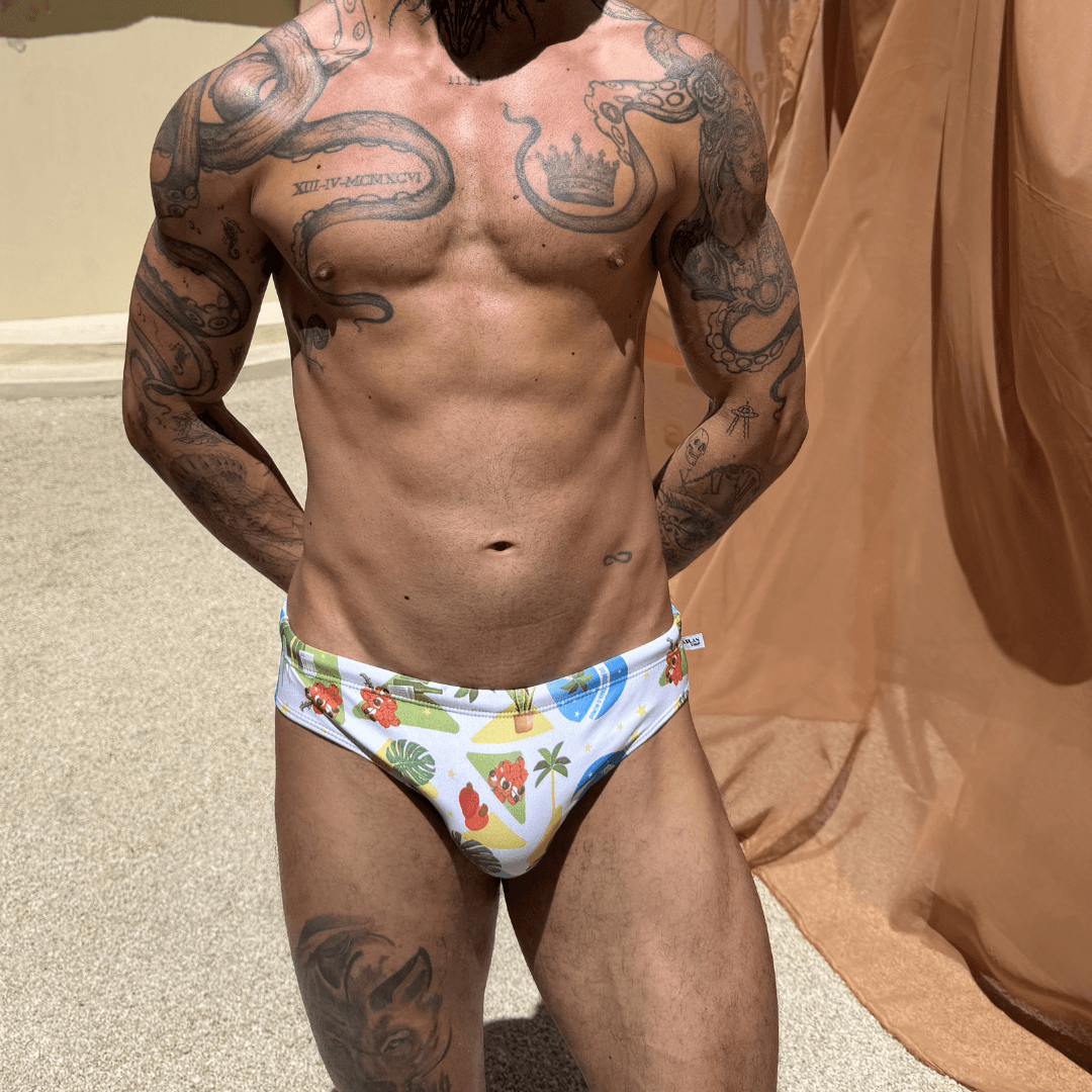 Sunga Brasil Art Branca Slim