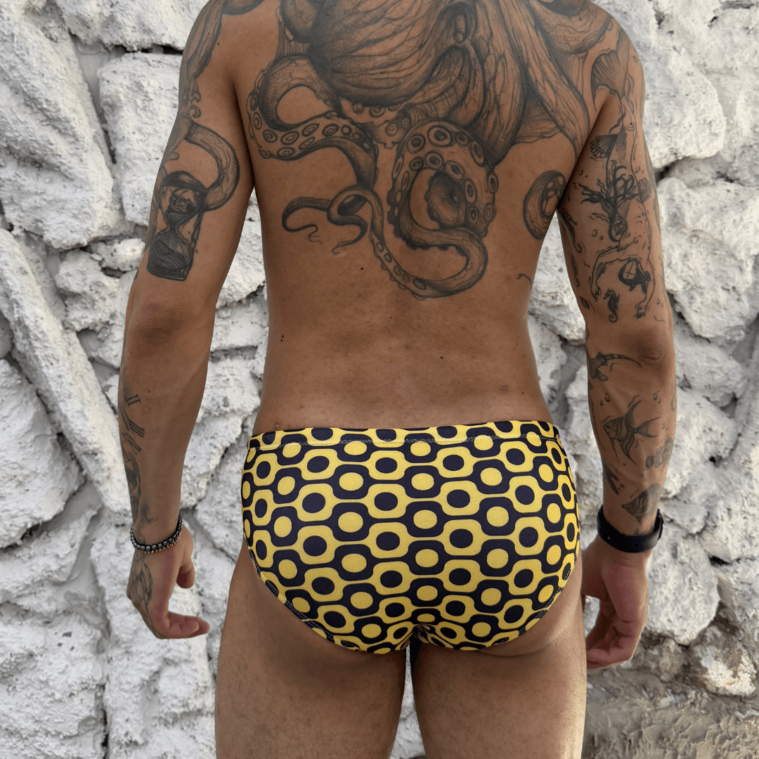 Sunga Amarela e Preto Slim - Imagem 2