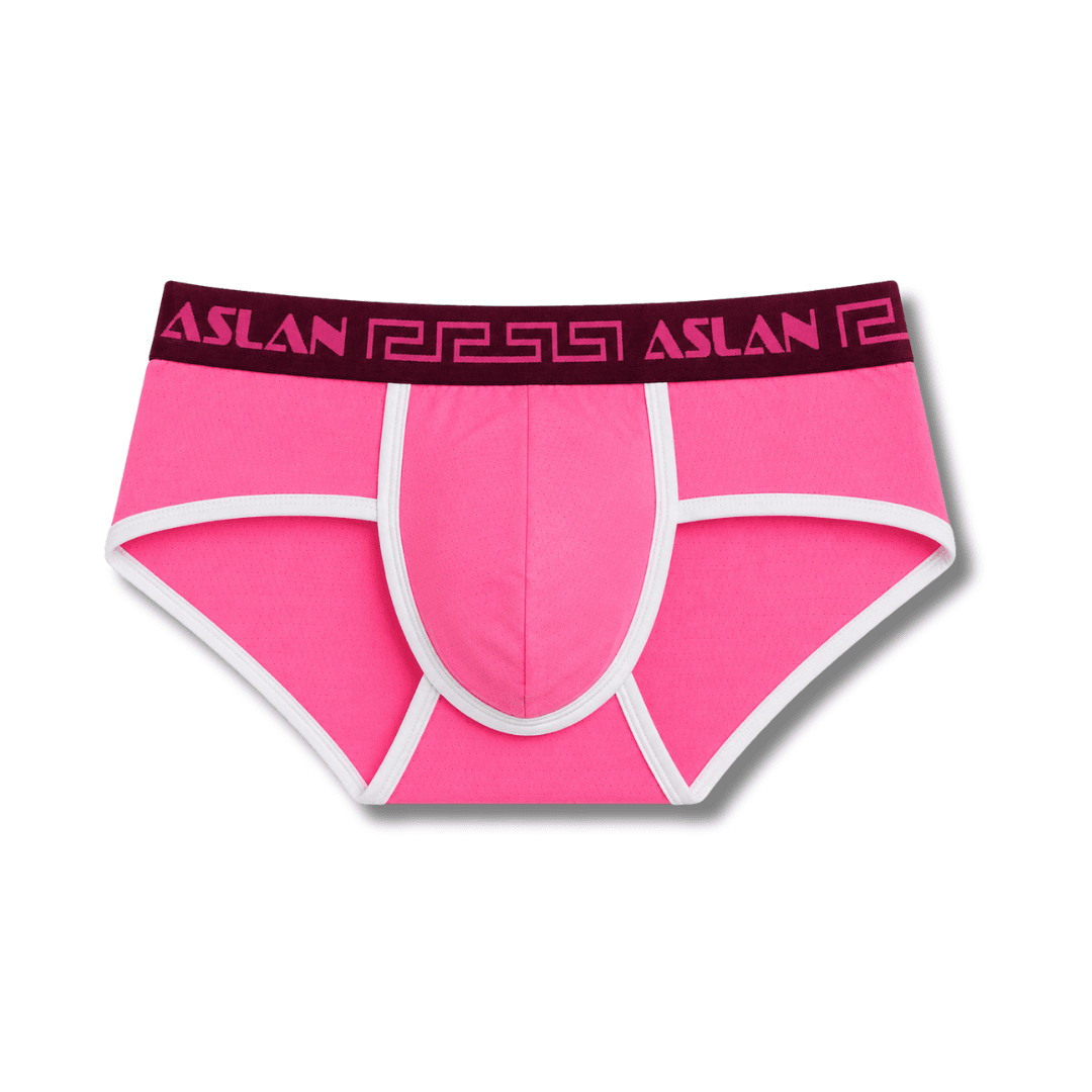 Cueca Rosa line Branco Bordo