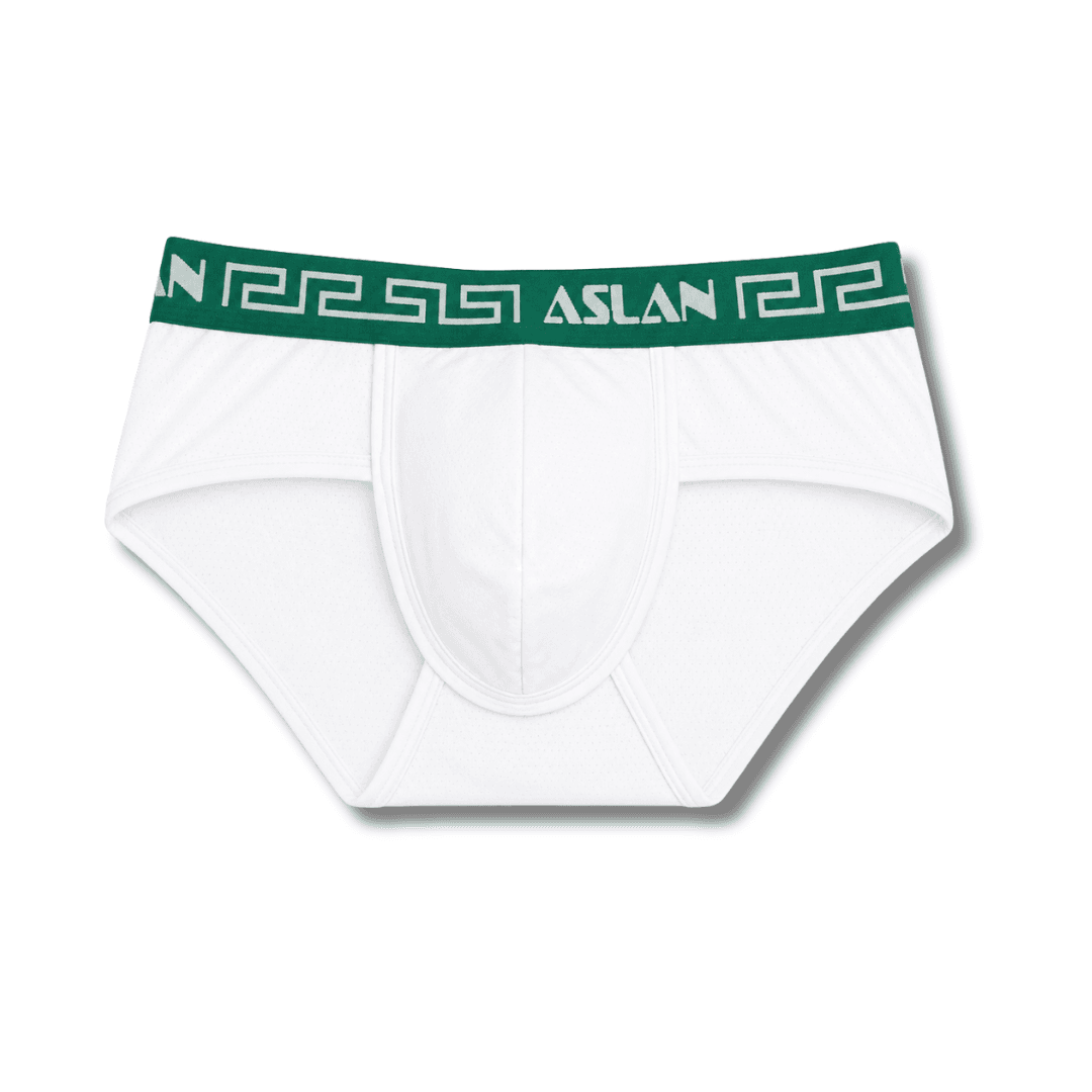 Cueca Branca Dryfit line Verde