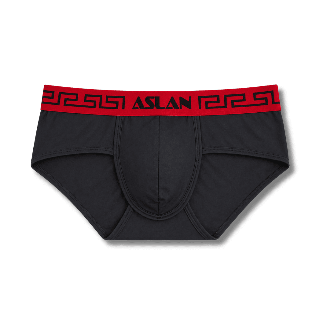 Cueca Preta Dryfit line Vermelho Arabesco
