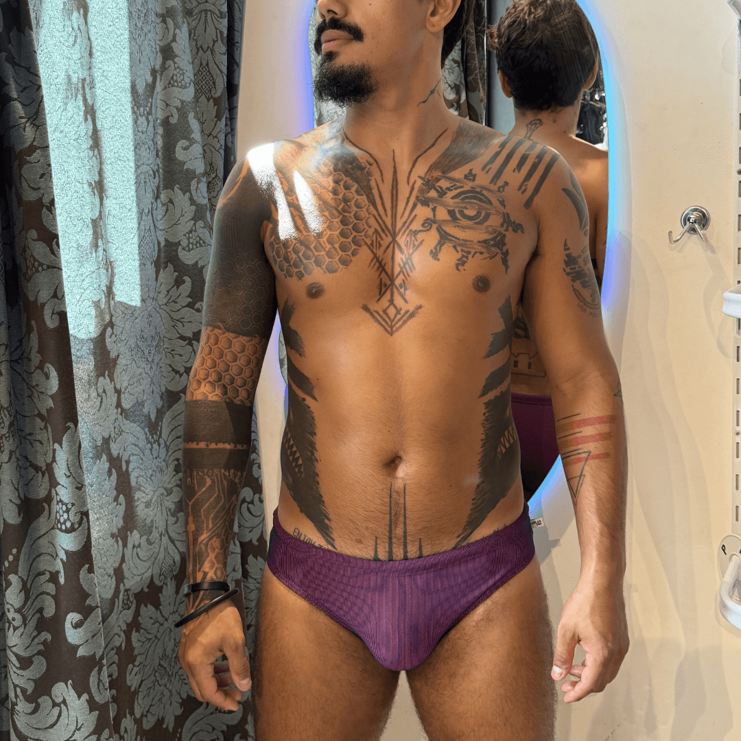Sunga Azul BiColor Texturizada Slim