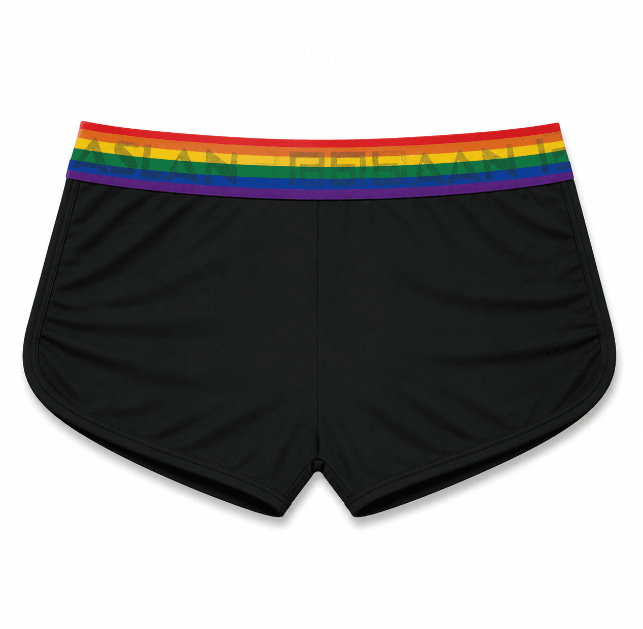 Short de Academia Masculino Aslan com Abertura Lateral – Preto e Pride