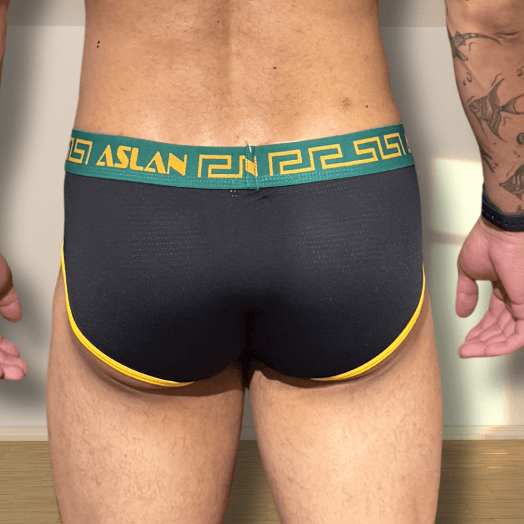 Cueca Preta line Amarelo el Verde e Amarelo - Imagem 2