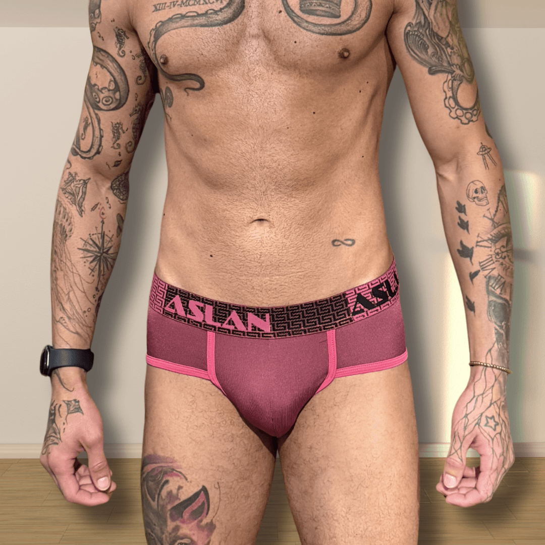 Cueca Vinho Canelada el Bordo e Pink Afrodite