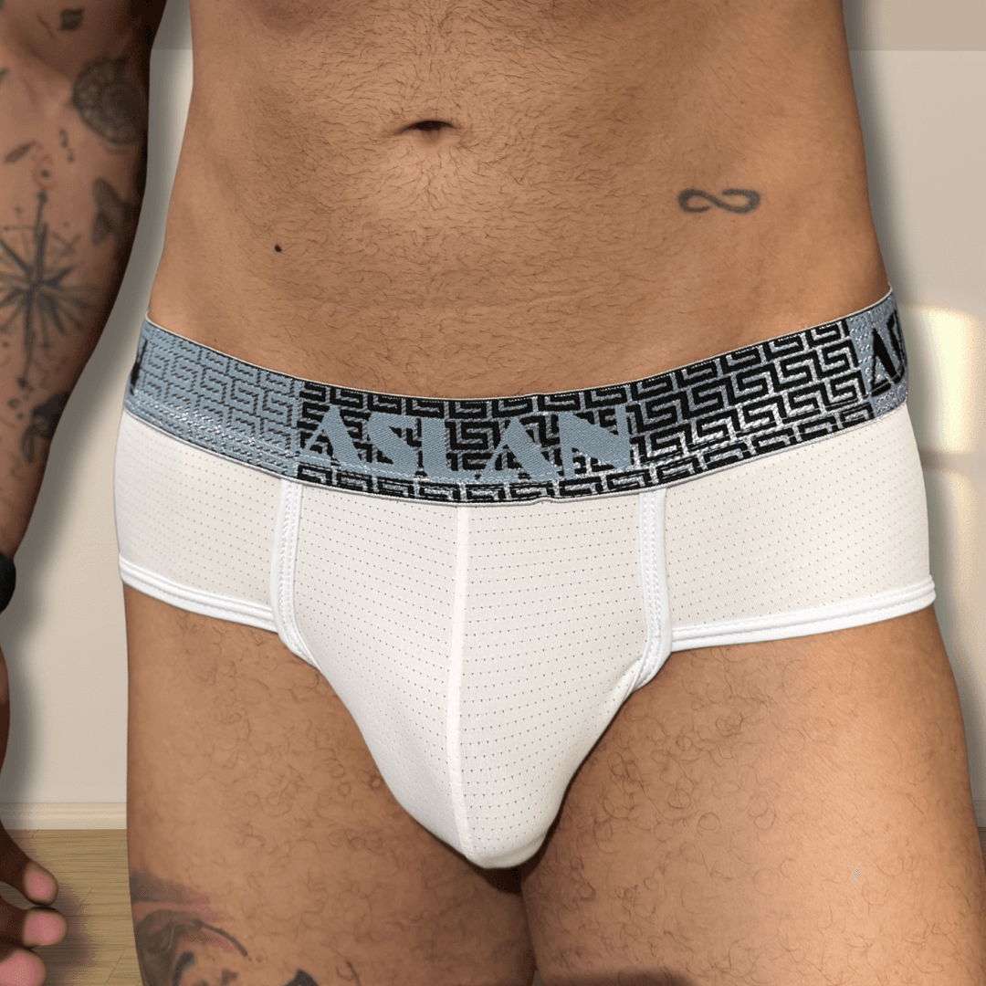 Cueca Branca el Cinza e Preto Apolo