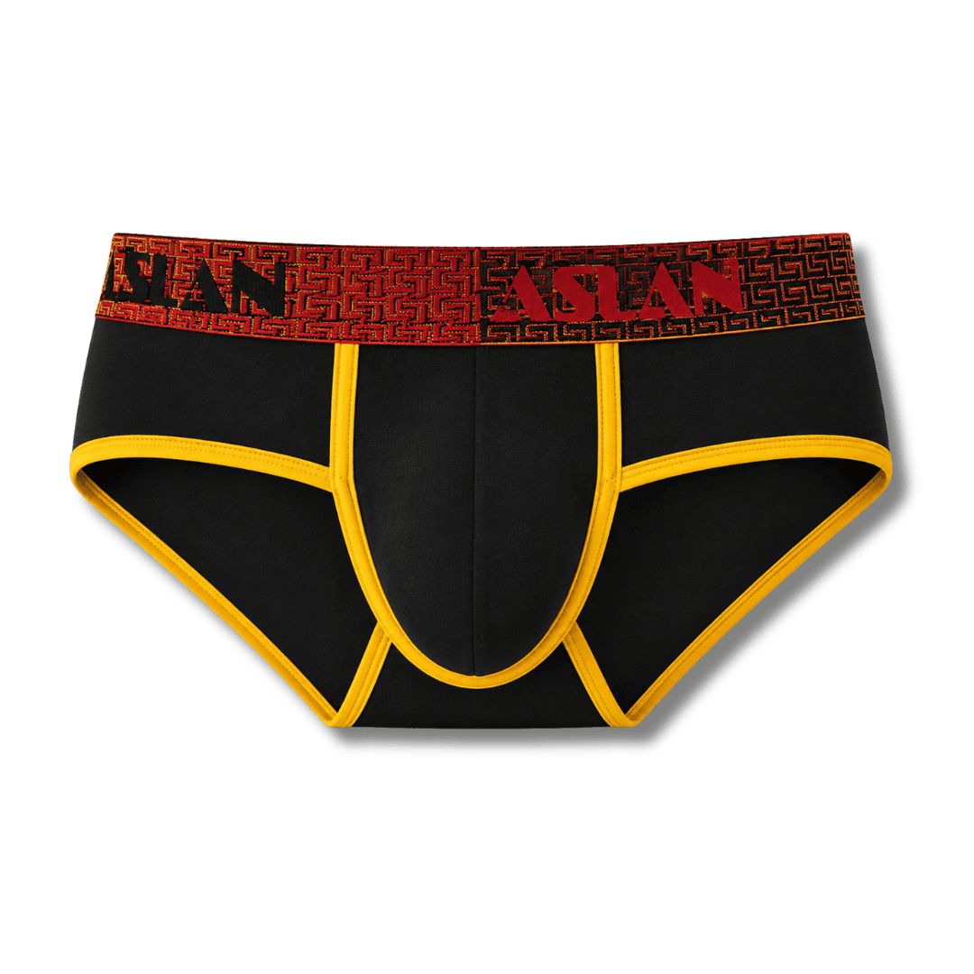 Cueca Preta line Amarelo Hades