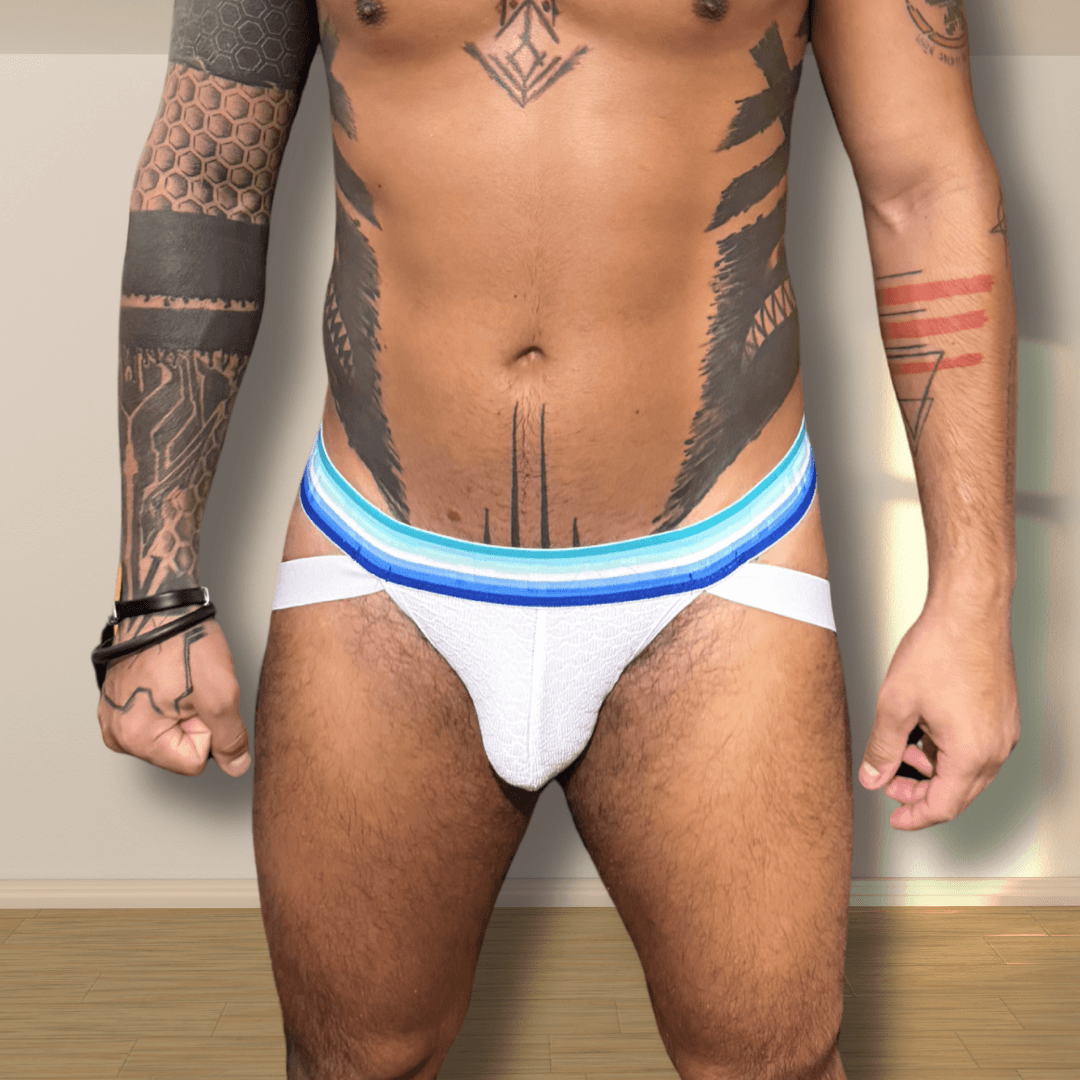 Jockstrap Branca Anemo Texturizada