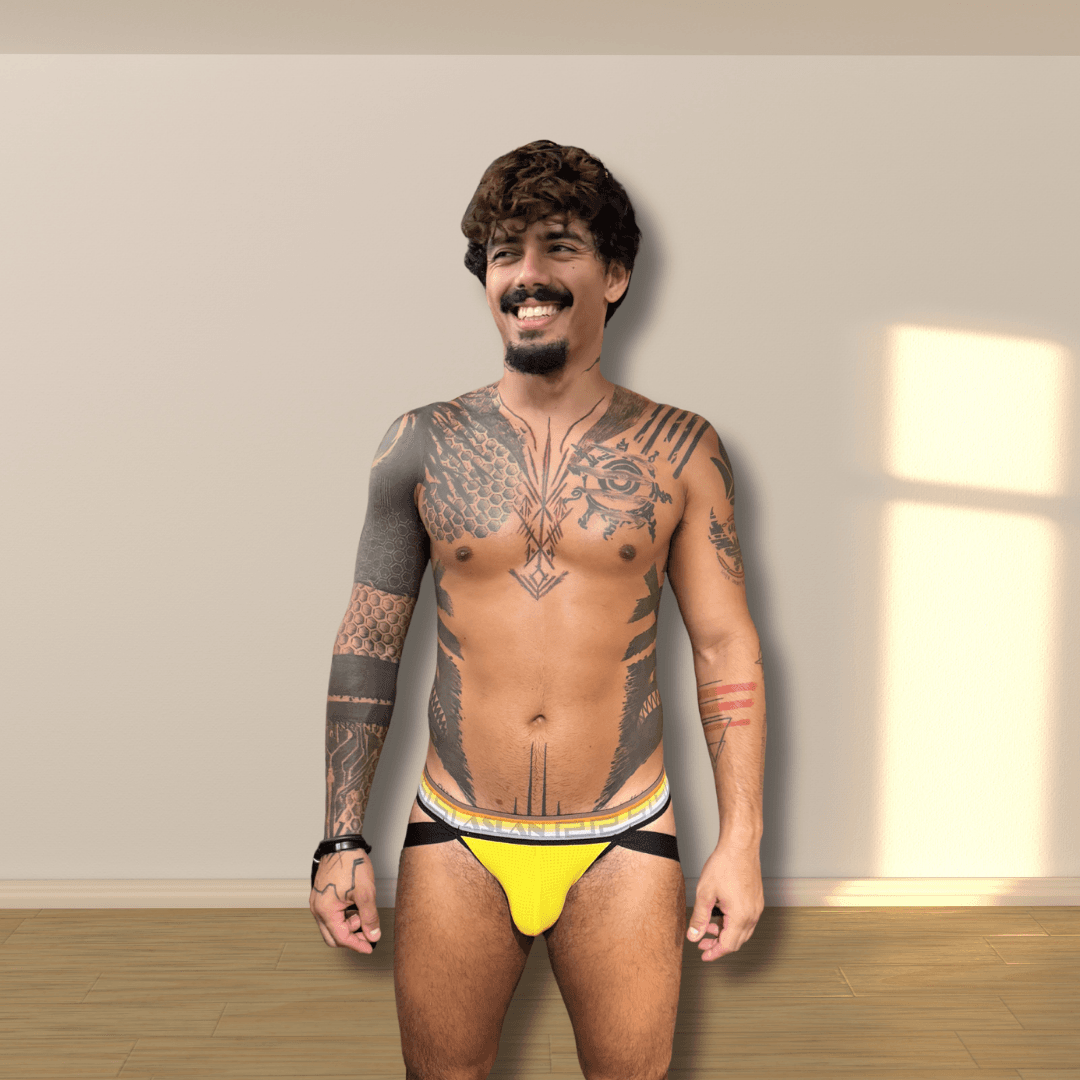 Jockstrap Amarelo Ursos