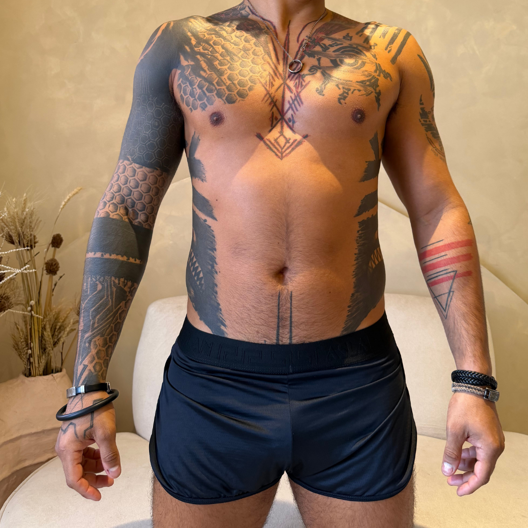 Short de Academia Masculino Aslan com Abertura Lateral – Preto