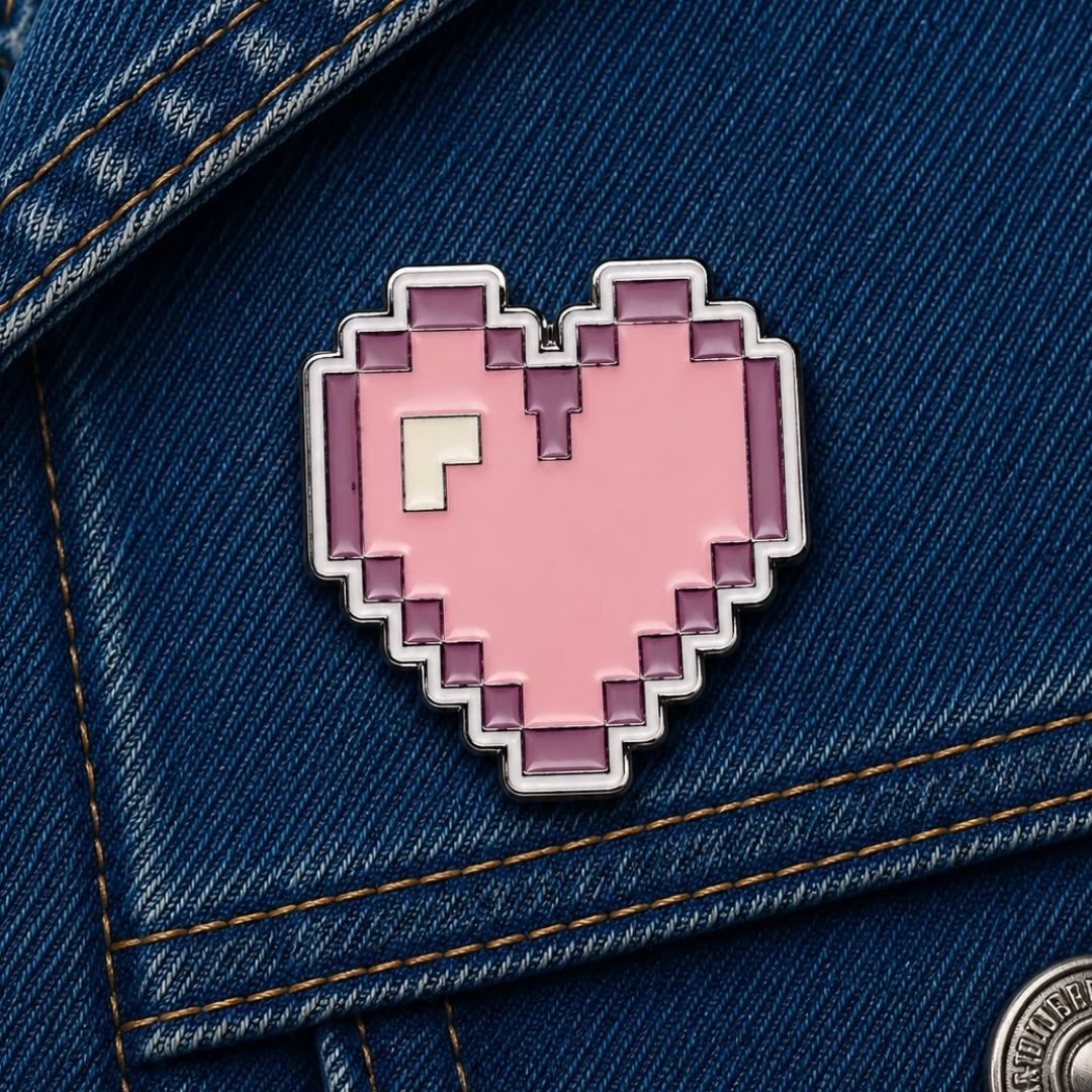 Pin Coração Pixel