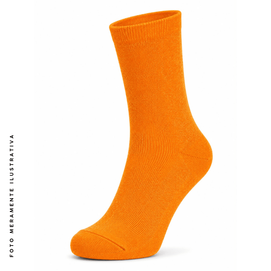 Meia Brilho Laranja 37-40