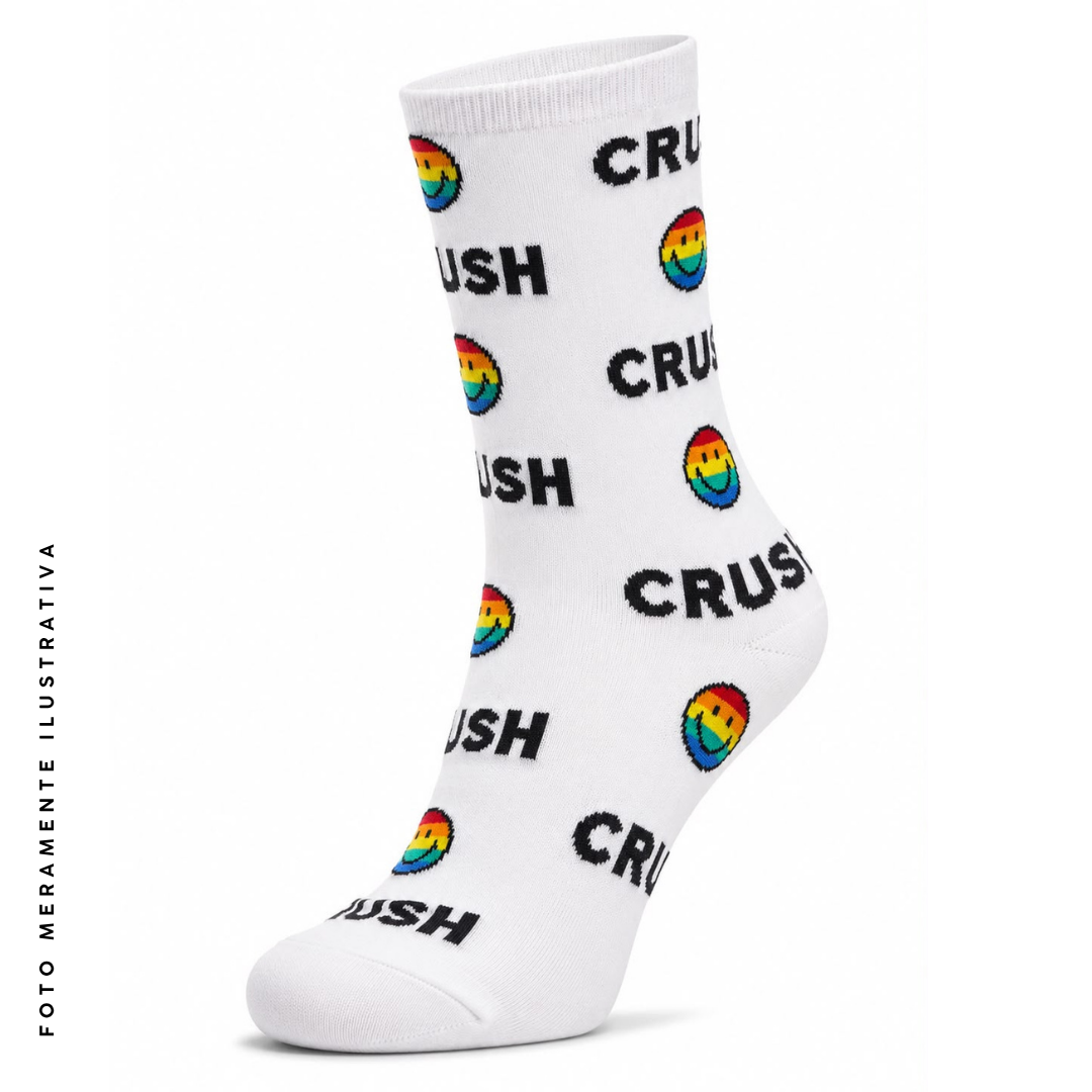 Meia Smile Pride Branca 33-39