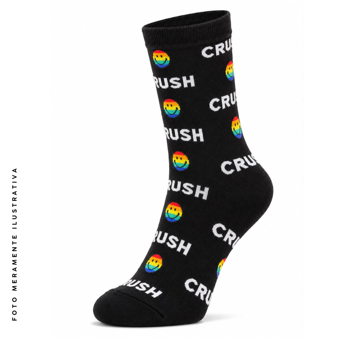 Meia Smile Pride Preta 33-39
