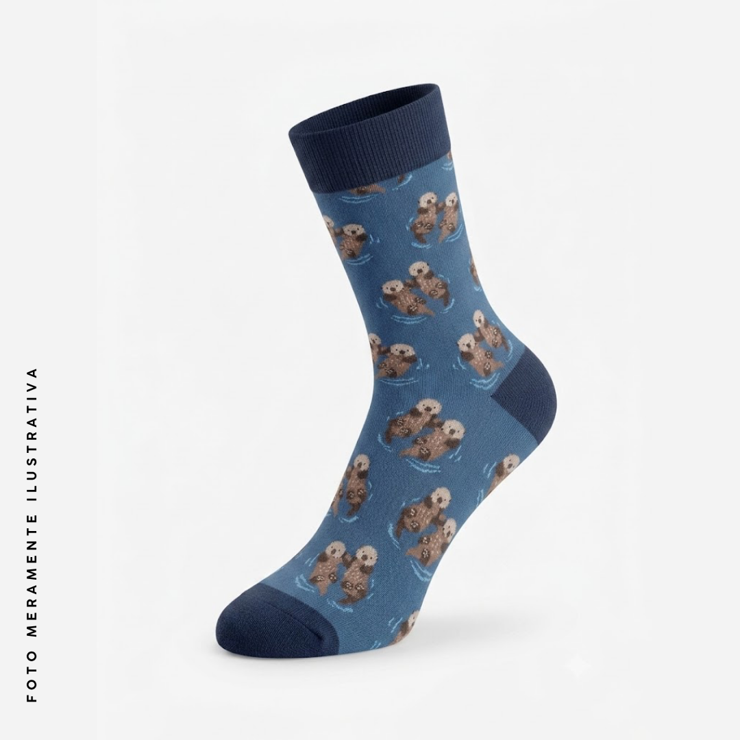 Meia Lontra Azul 40-46