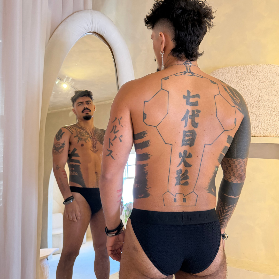 Tanga Preta Texturizada Aslan - Imagem 2