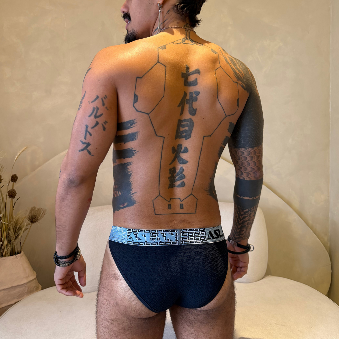 Tanga Preta Apolo Texturizada Aslan - Imagem 2
