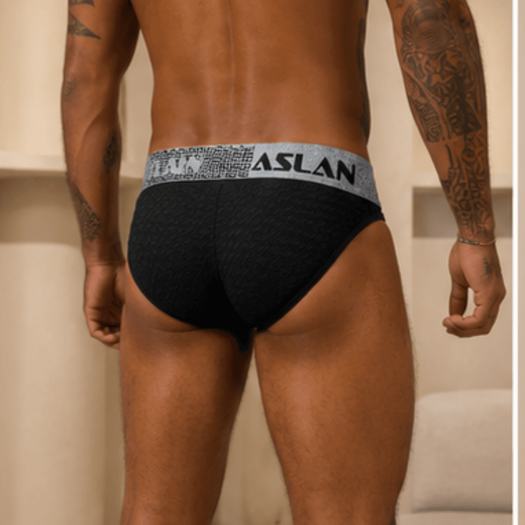 Tanga Preta Apolo Texturizada Aslan - Imagem 3