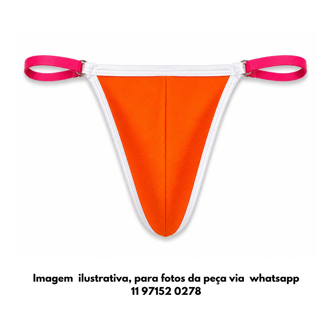 STRING LARANJA LINE BRANCO